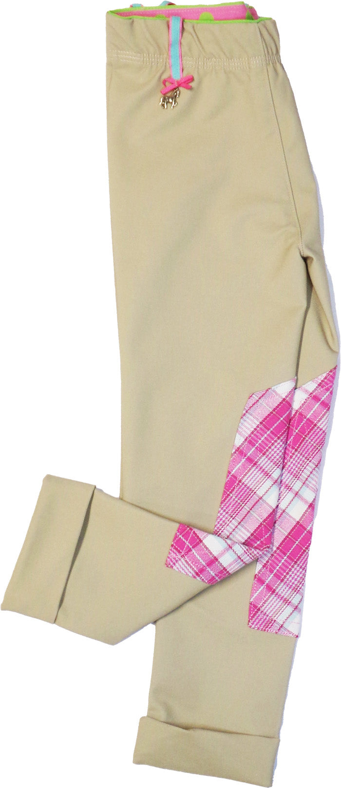 Light Tan Pant w/ Pink Blue Plaid