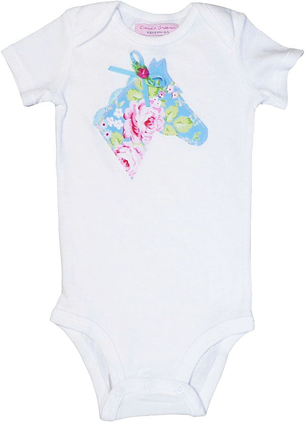 Bodysuit w/ Blue Summer Rose
