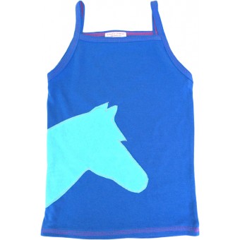 Lapis tank w/ turquoise Horse