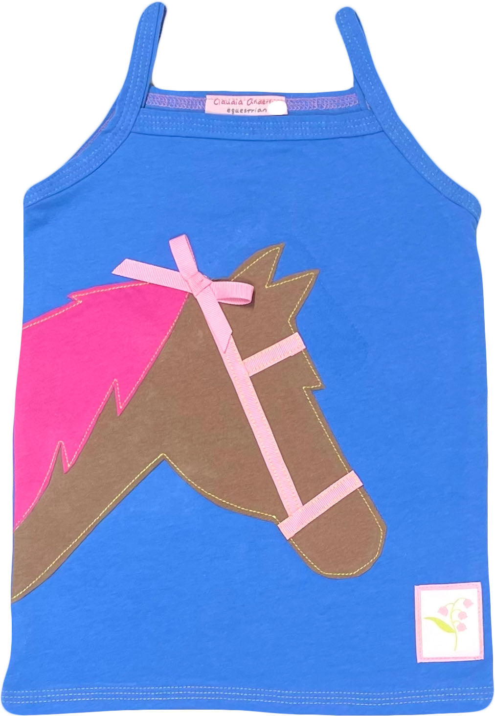 Blue Pink Horse