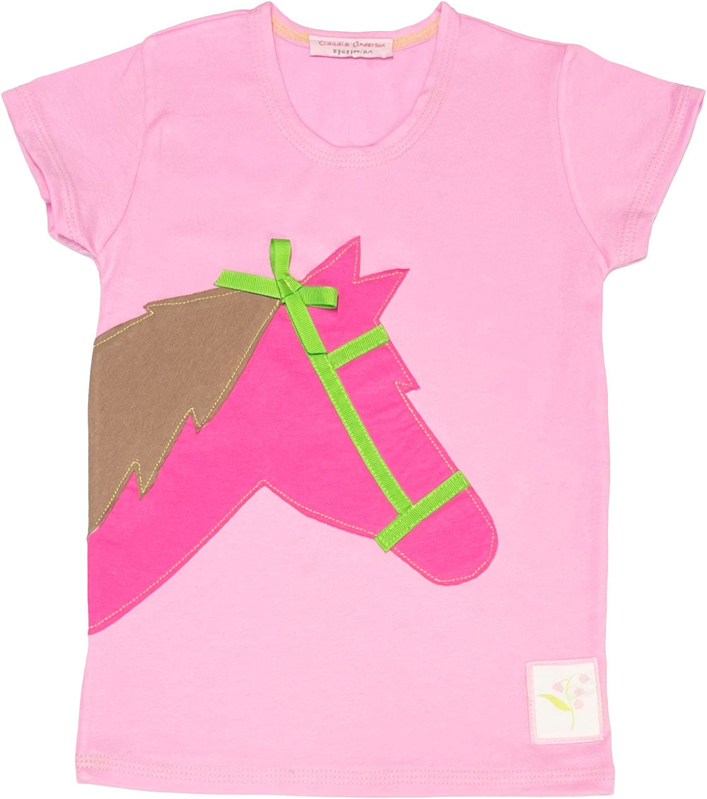 Hot pink and Brown horse