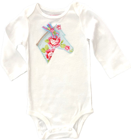 Bodysuit w/ Light Blue Rose