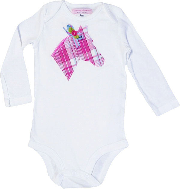Bodysuit w/ Pink-blue Plaid