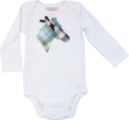 Bodysuit w/ Teal Check
